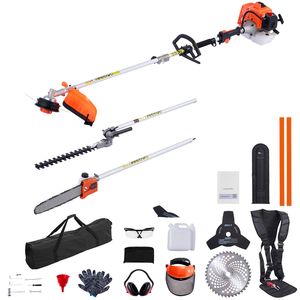 Tagliasiepi a Benzina a 2 Tempi da 5,163cc, Decespugliatore Portatile Senza Fili con Set di Protezioni per Uso in Giardino - Product Image 1