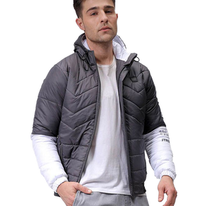 OEM Custom Men Plus Size Winter Quilted <b>Jacket</b> Waterproof Windbreaker Zipper Hoodie Embroidered Casual Snow Wear puffer hiking - Product Image 1