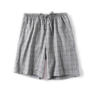 Pantalones Cortos Bermuda de Algodón a Rayas para Hombre, Cintura Media, con Cordón, Casuales, Transpirables, de Tela Tejida - Product Image 3