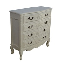 Ensemble de meubles de chambre à coucher de style français Ensemble de lit peint en blanc Shabby Chic Reproduction antique Meubles d'hôtel de chambre à coucher de style européen