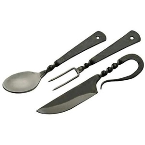 Juego de Cuchillos Medievales Forjados a Mano, Personalizados, con Hoja de Acero al Carbono con Punta de Clip, Grosor de 3 mm, Funda de Cuero - Product Image 6