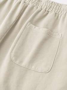 Pantalones Cortos Deportivos Casuales de Alta Calidad 100% Algodón para Hombre, Estilo Vintage, Felpa Francesa, Borde Crudo, Lavado Ácido, Unisex, con Logotipo Bordado Personalizado - Product Image 5