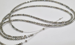 ลูกปัดเพชรโมอิสซาไนต์หลากสีขนาด 3 มม. รูปทรงเหลี่ยม ความยาว 16 นิ้ว - Product Image 5