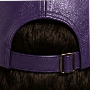 Unisex Leather Baseball <b>Cap</b> Premium Leather Adjustable Embroidered Logo 6-Panel Adjustable Fit Comfortable Daily Wear Fashion - Product Image 6