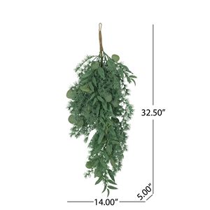 Ghirlanda decorativa a forma di foglie a goccia da 32,5 pollici per la casa o l'ufficio - Product Image 5