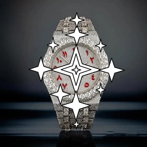Montre de luxe unisexe en acier inoxydable, cadran en verre, analogique, quartz, boîtier carré de 41 mm, bouton poussoir, fermoir caché, date automatique - Product Image 1