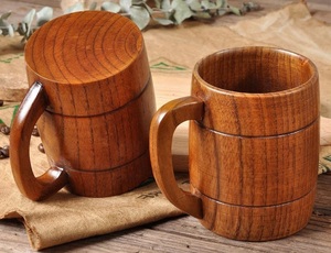Mug en bois fait main, tasse à café en bois massif, finition naturelle, design rustique, vaisselle écologique pour la maison - Product Image 4