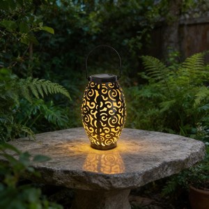 Linterna Solar para Exteriores, Lámparas Colgantes de Jardín, Luces Solares con Asa, Metálicas Retro, Impermeables - Product Image 1