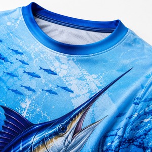 เสื้อตกปลาแขนยาวผู้ชาย UPF 50 ลายพิมพ์ซับลิเมชั่น แห้งเร็ว โพลีเอสเตอร์ 100% 140 กรัม - Product Image 4