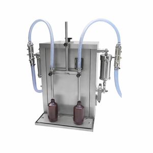 Machine de remplissage de bouteilles semi-automatique en acier inoxydable, modèle compact à haute précision à 2 robinets - Product Image 3