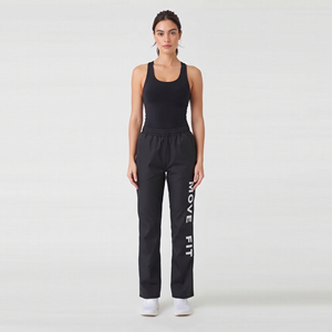 Pantalon Imprimé Évasé Imperméable pour Femme 100% Nylon, Pantalon de Pluie à Séchage Rapide pour Femme avec Imprimé Lettres, Pantalon en Nylon Imprimé pour Femme - Product Image 3