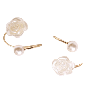 Anillos de Servilleta de Aluminio Duraderos para Boda o San Valentín, Forma de Rosa, Decorativos, Porta Servilletas Metálicos, Diseño Floral para Fiestas y Reuniones Familiares - Product Image 2