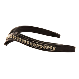 Fronture d'équitation personnalisée de qualité supérieure en cuir indien véritable, décorée en forme de V, avec rembourrage doux et durable, par Horsekraft - Product Image 4