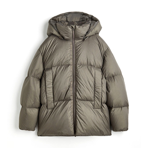Stylish Women's Hoodie Reversible Waterproof Winter <b>Thin</b> Bubble Faux Fur Trim Down <b>Jacket</b> Wholesale <b>Puffer</b> in Stock - Product Image 1