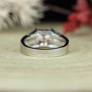 Women's 925 Silver Moissanite Engagement <b>Ring</b> Round Brilliant Cut Prong Setting Classic Style - Product Image 1