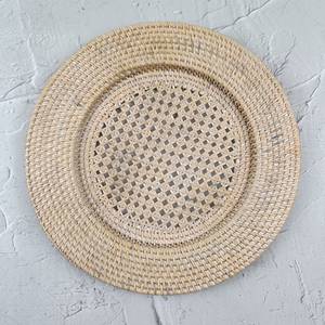 Classic Design 2026 Selling Rattan Charger Plate <b>Table</b> Top Decoration Plate Made by Indian Artician 100% Double <b>Checked</b> Export - Product Image 5