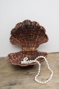 Vintage Style Rattan Shell Shape Storage Basket Handmade Decorative <b>Trinket</b> <b>Box</b> for Home Organization - Product Image 2