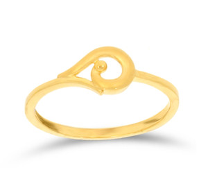 แหวนทองดีไซน์เก๋ ลายเกลียวเรียบหรู ชุบทอง 18K สไตล์มินิมอล สำหรับผู้หญิง - Product Image 1