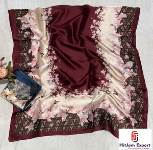 Pañuelo de satén personalizado de lujo con impresión y etiqueta de marca, servicio OEM ODM para promoción, publicidad y marketing. - Product Image 3