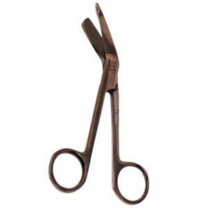 Tijeras para vendajes de 5.5 pulgadas, color marrón, para zurdos, de acero inoxidable, para traumatismos, OEM ODM, instrumentos quirúrgicos manuales, grado médico, CE - Product Image 1