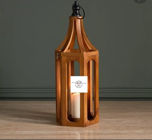 Lanterne du Ramadan en métal avec cadre en fer, panneaux en verre, porte-bougie en métal, lanterne à bougie pour la décoration de la maison et des mariages - Product Image 4