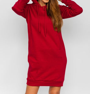 <b>Women</b> <b>Longline</b> <b>Fleece</b> Sweatshirt 100% Cotton Breathable Casual Winter Wear Oversized Loose Fit Short Sleeve Zip Front Draw - Product Image 3