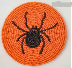 Custom Halloween Seed Beaded <b>Coaster</b> Set Handmade Ghost Pumpkin Spider Web <b>Drink</b> <b>Coasters</b> <b>For</b> Home Decor And Party Supplies - Product Image 5