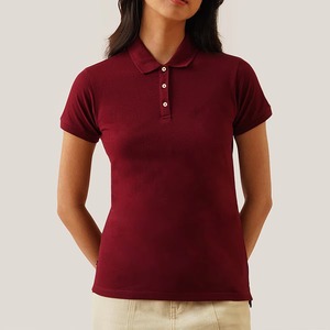 Polo de golf à manches courtes pour femmes en gros, chemises de tennis personnalisées pour femmes, fournisseur OEM de hauts respirants à col pour femmes - Product Image 2