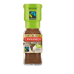 Poudre de noix de muscade moulue de qualité supérieure, Cannamela Fairtrade, épices BIO pour assaisonnement alimentaire, 1 pot de 25g