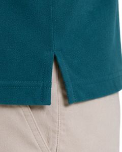 Polo Azul Turquesa para Hombre, Manga Corta, Tela Piqué de Algodón, Diseño Liso Informal, Cuello Camisero, Personalizable, Camiseta Polo de Golf para Verano - Product Image 3