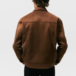 Nueva Chaqueta de Gamuza para Hombre, Chaqueta Bomber de Cuero para Hombre, Mangas de Cuero, Impresión Personalizada Completa, Precio al por Mayor - Product Image 5