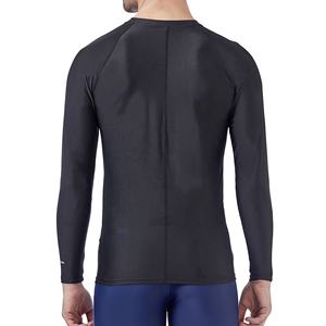 Venta caliente de tamaño personalizado de los hombres de manga larga Rash Guard traje de baño Camisa cómoda ropa de fitness - Product Image 4