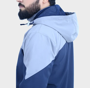 Custom Logo Hooded Canvas <b>Raining</b> Zip-Up Breathable Windproof Waterproof Windbreaker <b>Jacket</b> Outdoor <b>Plus</b> <b>Size</b> Unisex Fashion - Product Image 4