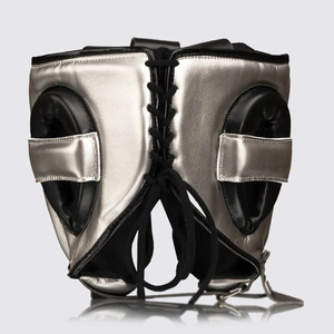 RTS Wholesale Price Pu Leather Universal Men's <b>Head</b> Guard Breathable Custom Made Logo <b>Training</b> <b>Head</b> Gear Protector AI-HG-36 - Product Image 5