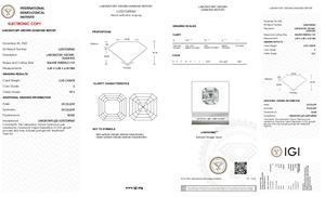 Diamant de laboratoire CVD de 2,00 carats, certifié IGI, clarté VS2, couleur E, taille Asscher, pour centre de bague époustouflant - Product Image 2