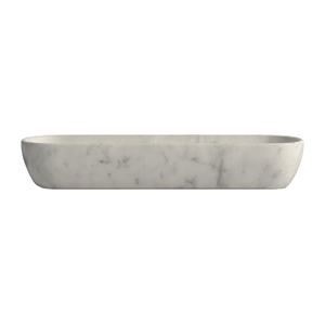 Bandeja decorativa de mármol blanco, piedra hecha a mano para servir, decoración moderna de lujo para el hogar, vajilla elegante, bandeja para centro de mesa, servicio de mármol - Product Image 1