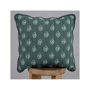 Funda de Cojín Cuadrada a Rayas con Bordado 'Stay Calm', Tejida en Lana Acrílica, Decorativa para el Hogar, Hecha a Mano - Product Image 5