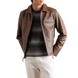 Chaqueta de Cuero Personalizada con Logotipo para Hombre, Chaqueta de Cuero de Alta Calidad para Hombre, Chaqueta de Cuero Personalizada a la Moda - Product Image 2