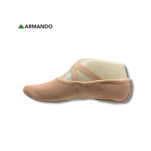 Chaussons de danse en toile OEM à semelle fendue, avec sangle élastique croisée, pour entraînement et pratique, logo personnalisé, petit MOQ, fabricant - Product Image 2