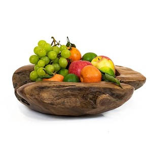 Vintage Acacia <b>Wood</b> Fruit Bowl - Handcrafted Wholesale - Aqdus Saleem - Product Image 3
