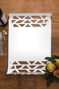 <b>Decorative</b> Metal Serving Tray Gold Finish handle Iron Tray for Coffee Table Kitchen Serving Platter Home Decor Display Tray - Product Image 2