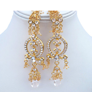 Vintage Style Silver Plated Imitation Pearl <b>Crystal</b> Zircon Alloy Flower Jewelry <b>Set</b> Necklace Earrings Headpiece Wedding Party - Product Image 2