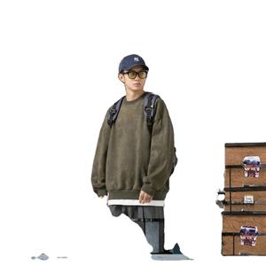 Sudadera con Capucha de Gran Tamaño para Hombre, Diseño Nuevo, Cuello Redondo, Manga Larga, Estampada, Tejida, Estilo Hip Hop, Casual, Ecológica, para Primavera - Product Image 2