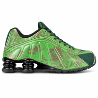 Chaussures de course pour hommes vertes camouflage, amortissantes, avec semelle à coussin d'air, respirantes, baskets athlétiques décontractées pour la marche