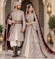 Base en coton naturel tricoté, brodé, motif mandala circulaire à sequins, pour veste ethnique femme, lehenga de mariée, abaya