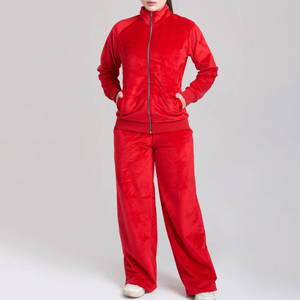 Custom Slim Fit Running <b>Sweat</b> Suit for Women Casual Vintage Decoration Long <b>Tops</b> Wholesale Custom Tracksuit with OEM Service - Product Image 3