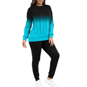 Ensemble de survêtement unisexe d'hiver en molleton 100 % coton grande taille avec logo imprimé pour femme - Product Image 1