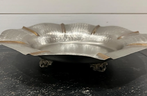 Plat de service élégant en aluminium et laiton, motif spirale, finition miroir, pour la table, sûr et tendance - Product Image 6