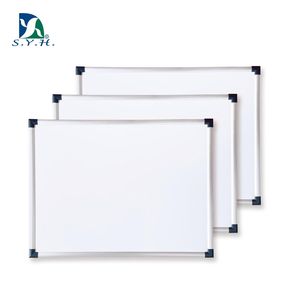 Tableau blanc effaçable à sec SYH personnalisé, cadre en aluminium magnétique simple face, 45x60cm, avec crochet dissimulé pour les élèves - Product Image 1