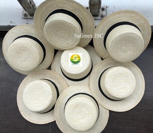 Wholesale Boater Straw Hat Palm Leaf for Men Accessories with Customized <b>Band</b> from Factory Of Straw Hats Cheapest in Vietnam - Product Image 6